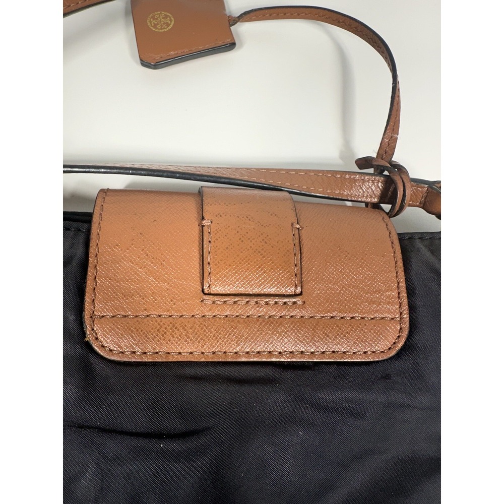 Tory Burch Womens Penn Black Nylon Leather Trim Crossbody Bag - Picture 13 of 16